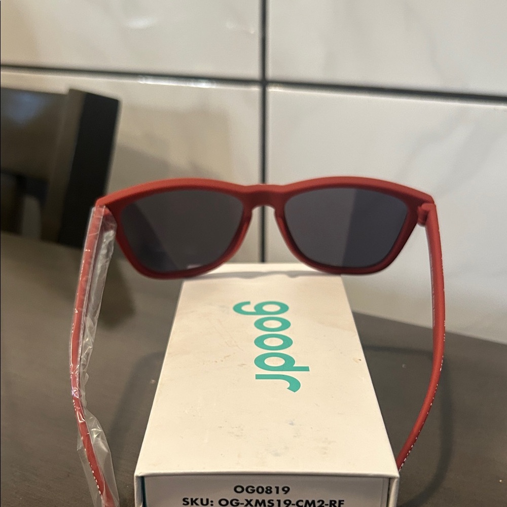 Goodr Red Snowflake Sunglasses - Picture 4 of 7